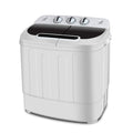 Super Deal Compact Mini Twin Tub Washing Machine, Portable Laundry Washer W/WASH and Spin Cycle Combo, Built-In Gravity Drain, 13lbs