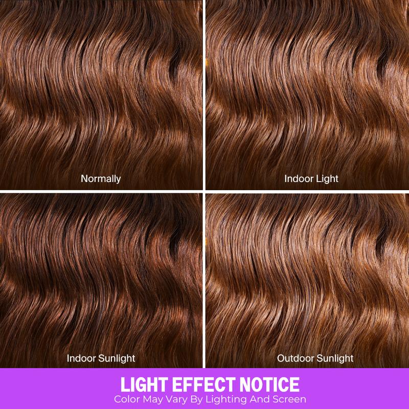 Chocolate Brown Glueless Wigs Bohemian Curl with Drawstring Hair Wig