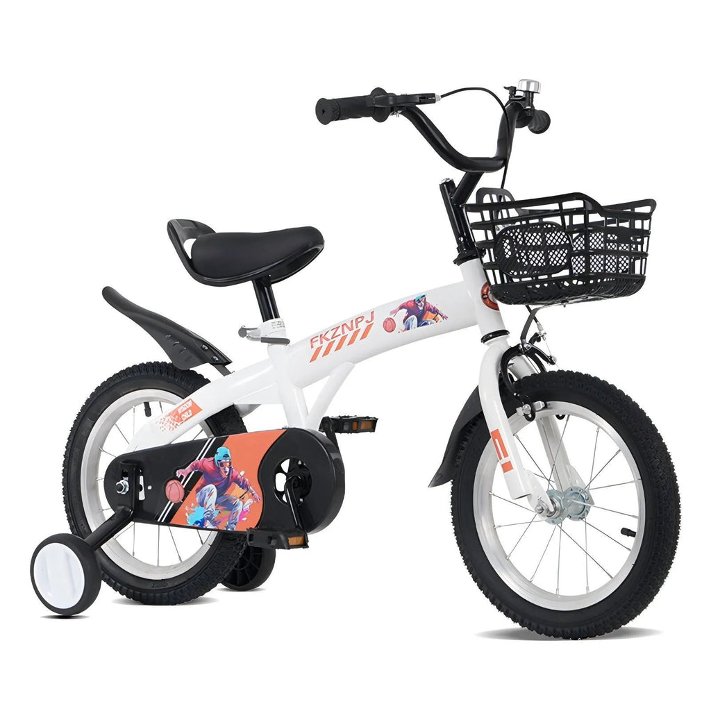 Baprem 18" Girls Bike for 5-9 Years Old Kids, Cute Kids Bike with Training Wheels, Steel Frame Sporty Children Bicycle, Pink