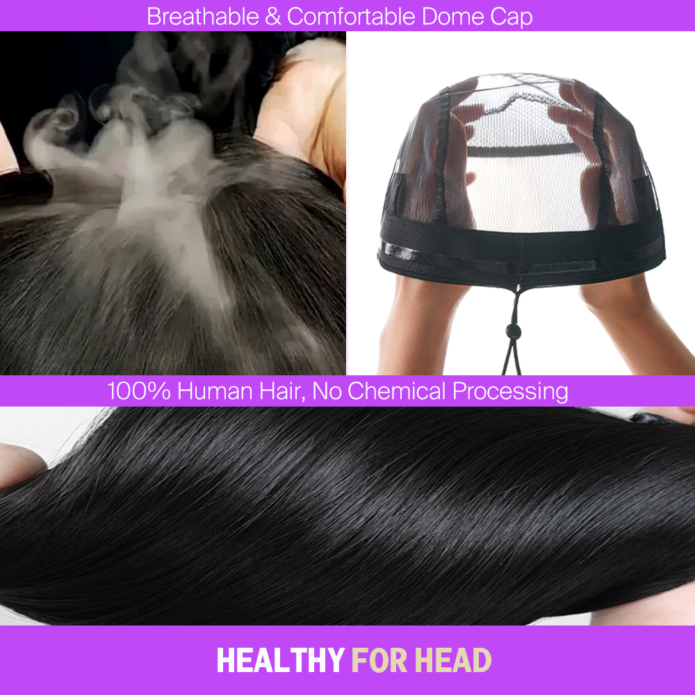 Glueless Body Wave Wig With Drawstring Natural Black Hair Wig