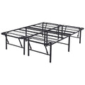 Mainstays 18" High Profile Foldable Steel Queen Platform Bed Frame, Black
