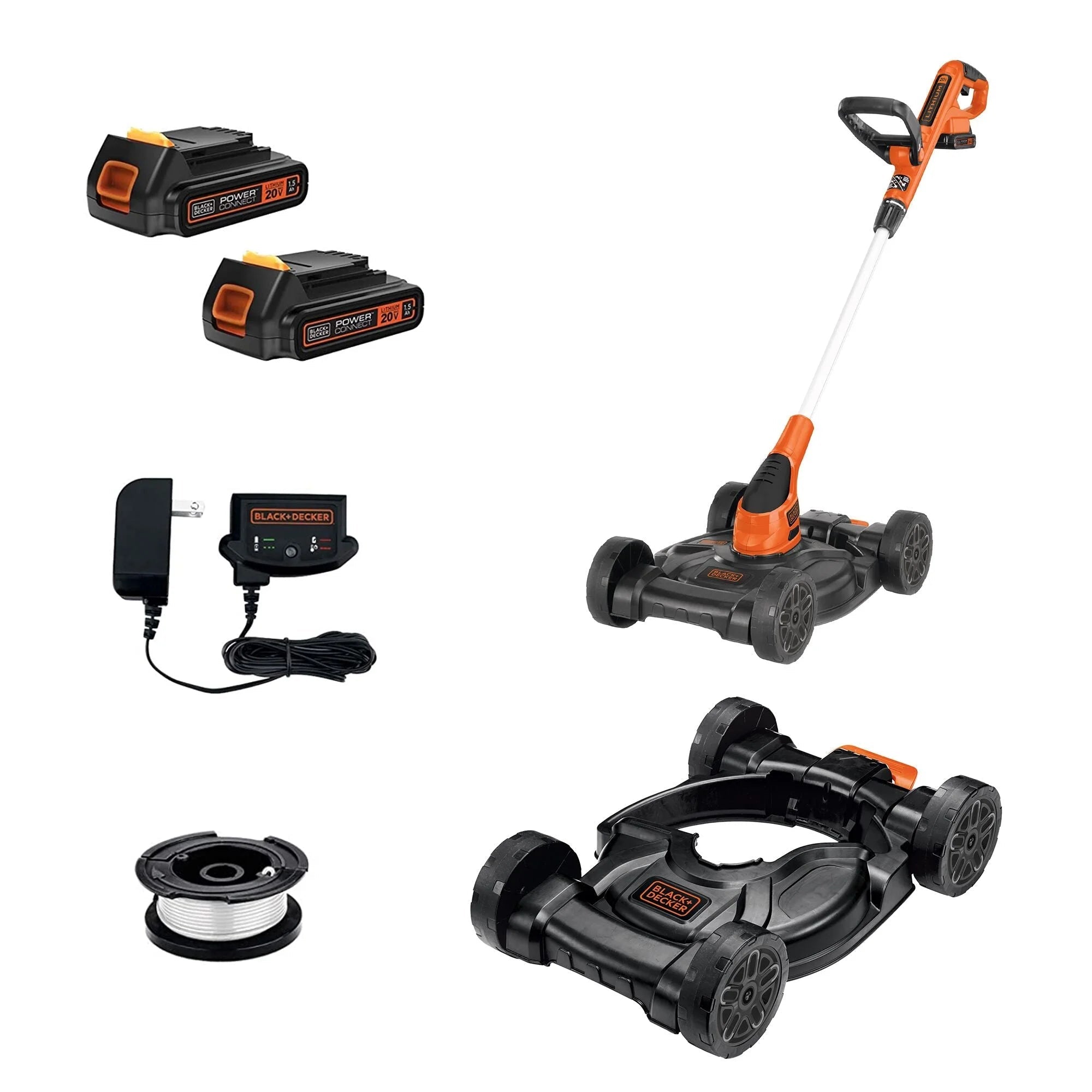 BLACK+DECKER 20V MAX* Lithium 12 inch 3-in-1 Compact Mower, MTC220
