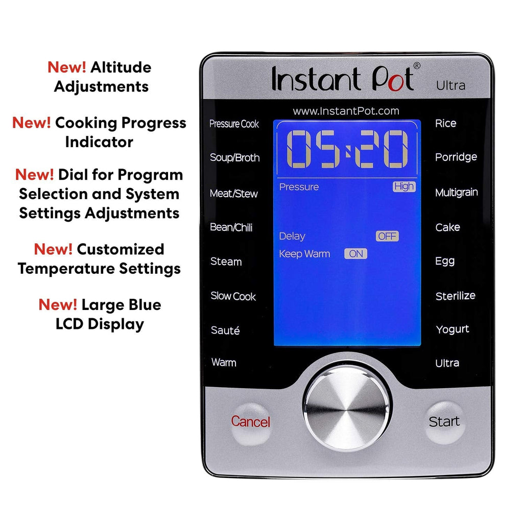 Instant Pot Ultra Mini 3 Quart Programmable Cooker, Stainless Steel, 16 in 1, Silver, Touch Control, UL Certified