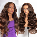  Wig Dark Brown Glueless Hair Wigs Seamless Fit All Skins