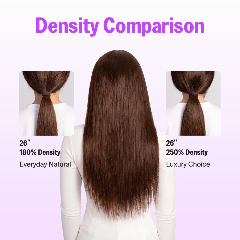  Wig Dark Brown Glueless Hair Wigs Seamless Fit All Skins