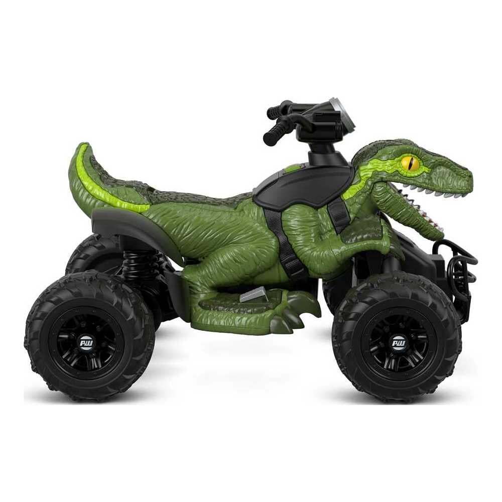 Fisher-Price Power Wheels Jurassic World Dino Racer Ride-On ATV, 6 MPH Green Dinosaur Toy