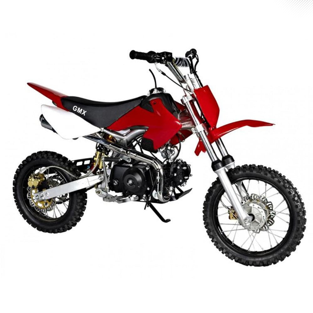 GMX Rider X 125cc Semi-Automatic Dirt Bike, Air-Cooled, Red, Electric Start, Hydraulic Disc Brakes, 4-Stroke Engine