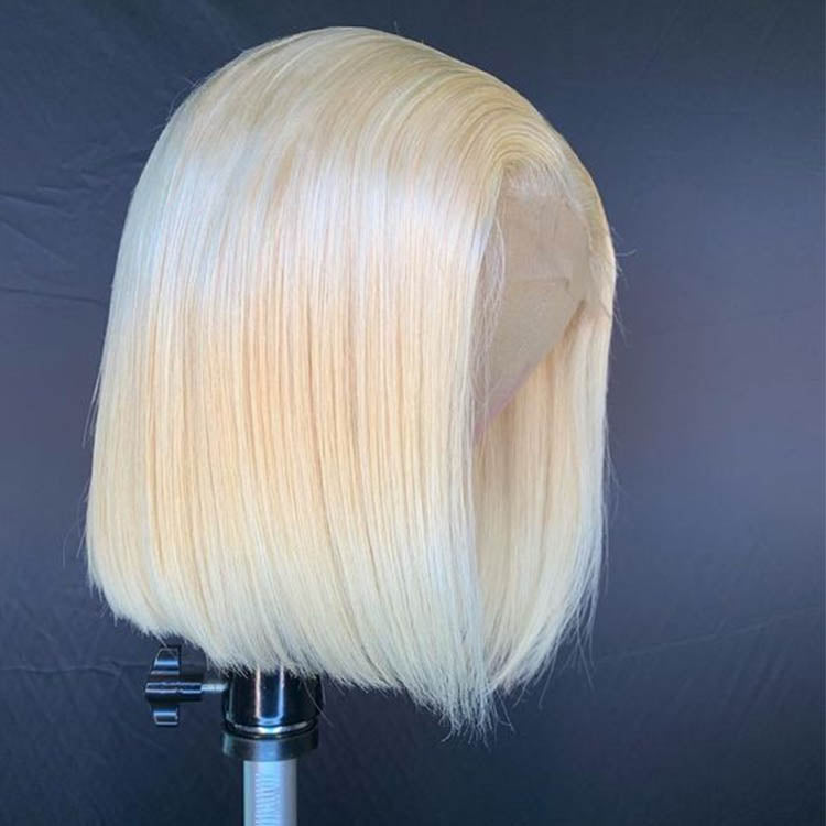 Invisible Knots & Lace Frontal 613 Blonde Straight Wigs Realistic Hairline