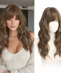 Blonde Mixed Brown Long Soft Wavy Wigs BE18