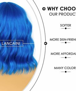 Alternative view of Blue Bob Wigs With Bangs For Women BE3