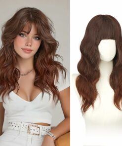 Copper Red Long Soft Wavy Wigs BE17