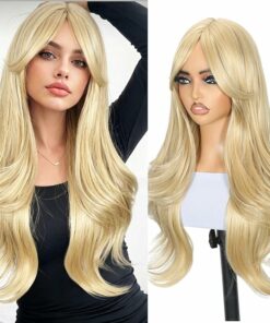 Highlight Blonde Layered Wavy Wigs BE16