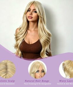 Alternative view of Highlight Blonde Layered Wavy Wigs BE16