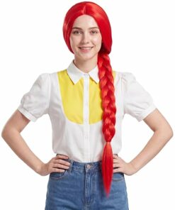 Long Red Braided Wig BE26