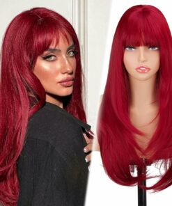 Long Red Layered Wig BE22