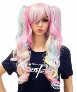 Ponytail Wig Synthetic Pastel Colorful Cosplay BE28