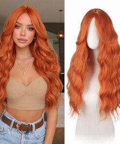 Red Auburn Long Wavy Hair Wigs BE13