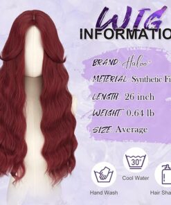 Alternative view of Red Long Wavy Hair Wigs BE11
