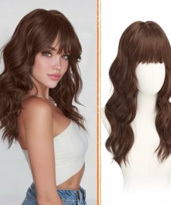 Reddish Brown Long Soft Wavy Wigs BE20