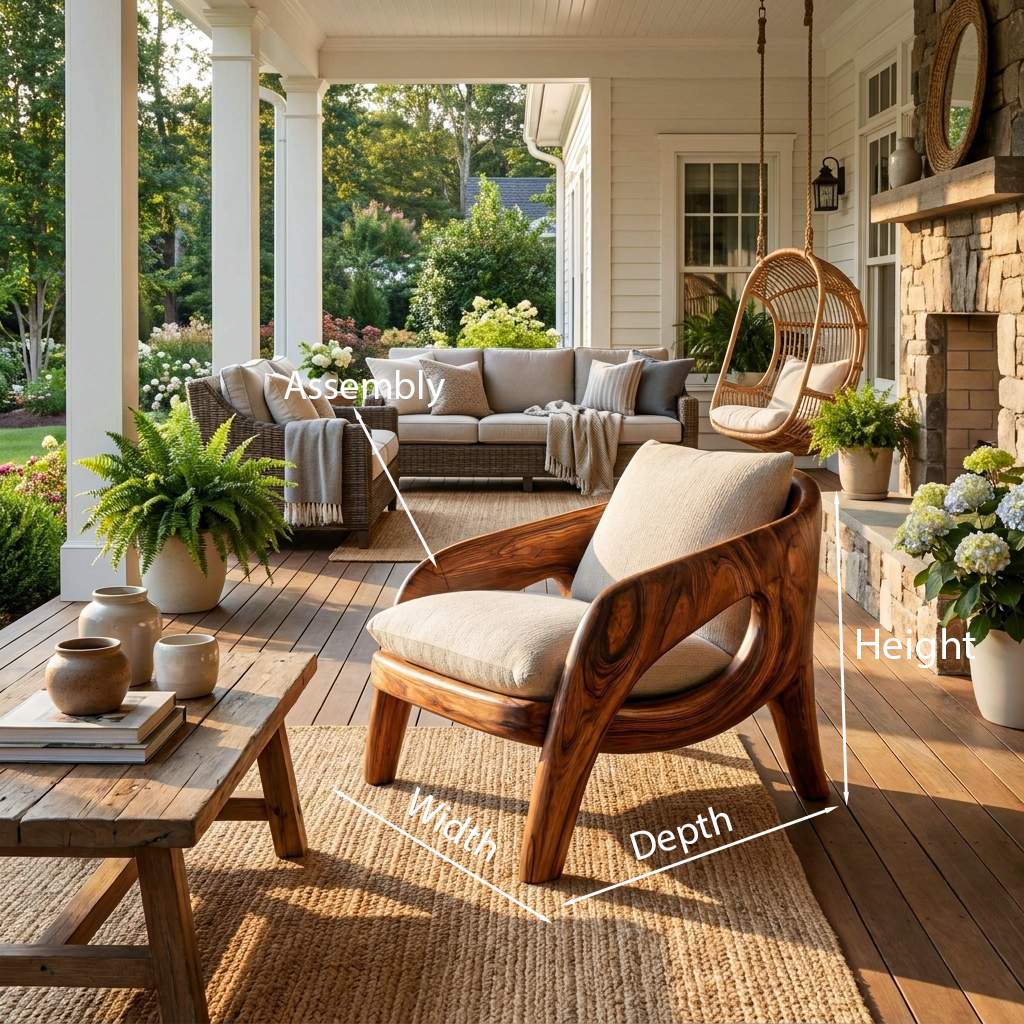 Sculptural Solid Wood Lounge Chair with Upholstered Seat - Image 8