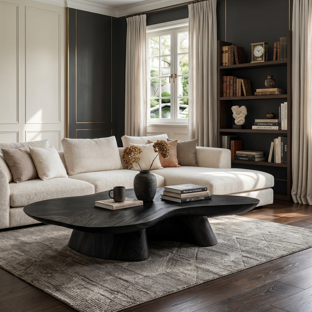 Farmhouse Solid Wood Coffee Table with Oiled Natural Finish - Image 4