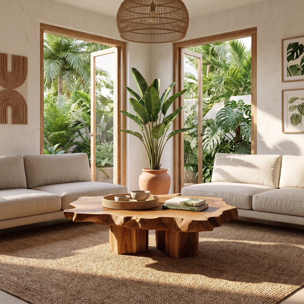 Handcrafted Solid Wood Coffee Table with Low Classic Profile - Image 6