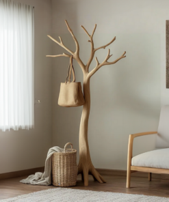 Driftwood Branch Wall-Mounted Coat Rack in Solid Wood