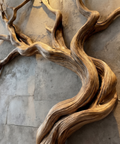 Alternative view of Modern Tree Branch Wood Wall Sculpture for Living Room