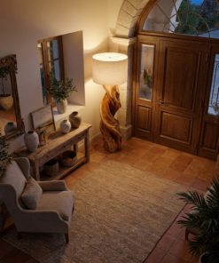 Alternative view of Rustic Floor Lamp with Hand-Shaped Twisted Wood Base