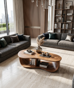 Alternative view of Low Profile Handcrafted Solid Wood Coffee Table, Classic Lines
