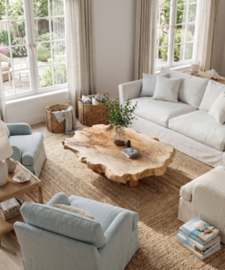 Alternative view of Handcrafted Solid Wood Coffee Table with Low Classic Profile