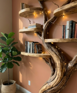 Alternative view of Tree Branch Floating Bookshelf Wall Display for Living Room