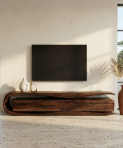 Alternative view of Organic Modern Solid Wood TV Console with Floating Look