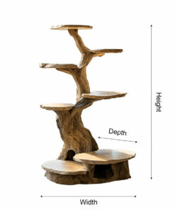 Alternative view of Branched Sculpted Solid Wood Cat Tree Shelf, Freestanding