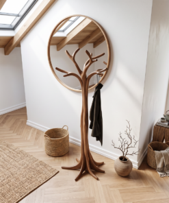 Alternative view of Rustic Solid Wood Tree Branch Coat Rack with Tripod Base