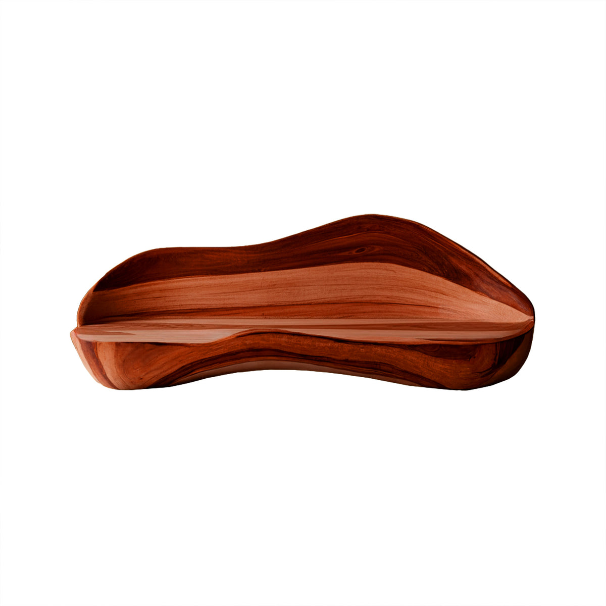 Solid Wood Live Edge Sofa with Wave-Inspired Frame and Cushions - Image 8