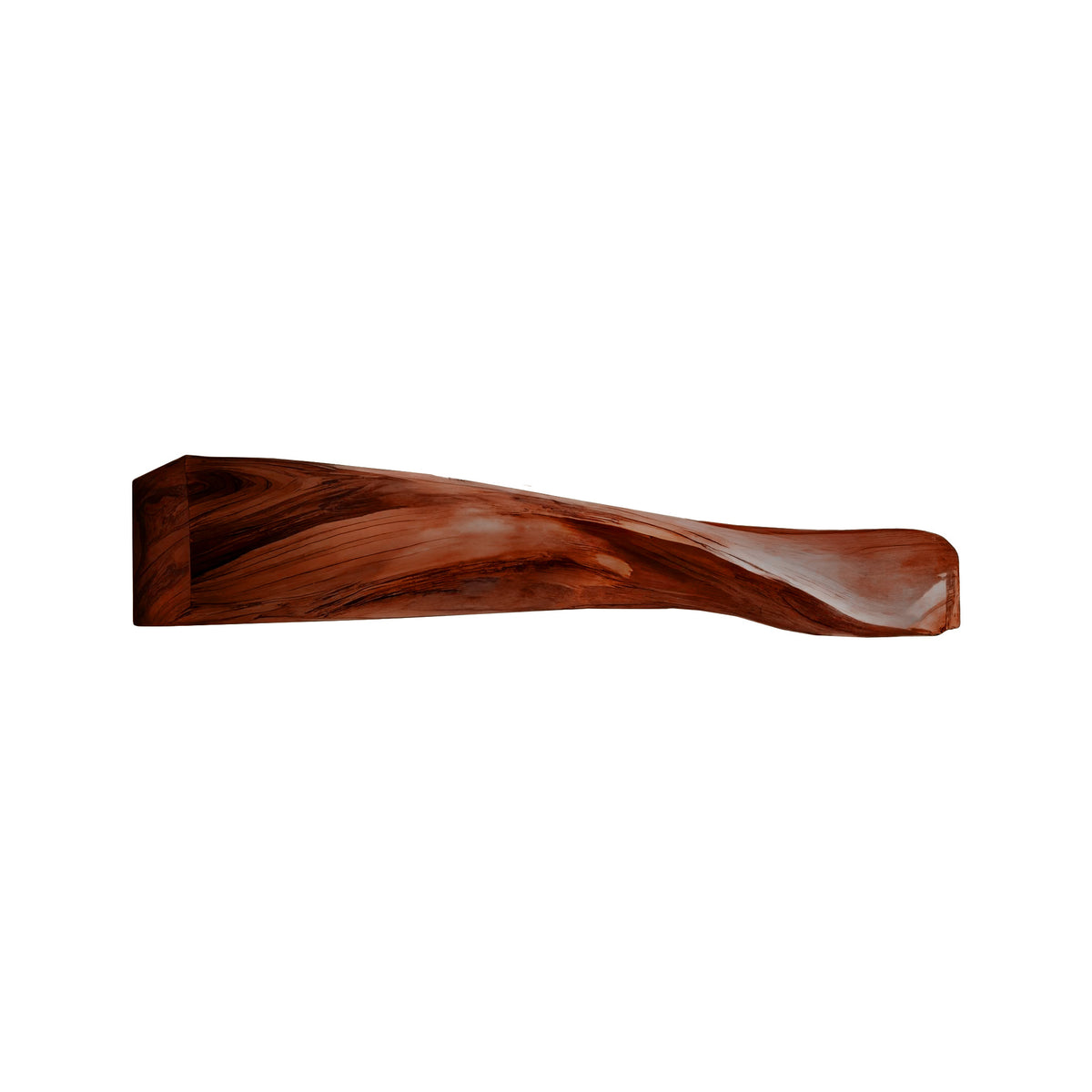 Wave-Form Solid Wood Floating Fireplace Mantel Shelf - Image 8