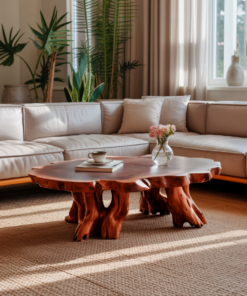Alternative view of Teak Root Coffee Table with Sculptural Root-Form Base