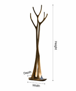 Alternative view of Sculpted Solid Wood Freestanding Tree Coat Rack with Curved Branches