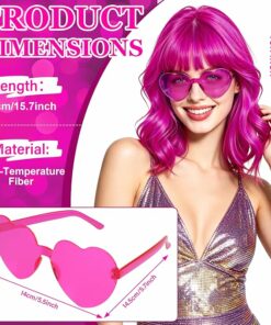 Alternative view of Pink Purple Short Wavy Bob Wigs BE37