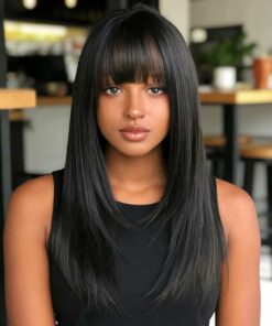 Alternative view of Synthetic High Density Straight Wig BE40