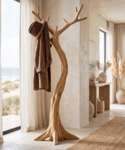 Alternative view of Sculpted Solid Hardwood Tree Coat Rack with Curved Trunk