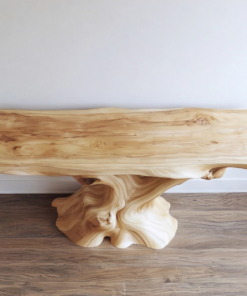 Alternative view of Root-Inspired Solid Wood Console Table with Natural Edge Top
