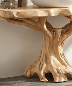 Alternative view of Live Edge Natural Wood Bathroom Vanity Top, Farmhouse Style