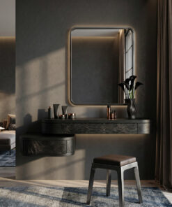 Alternative view of Floating Wall Mounted Vanity Table with Drawers for Bedroom