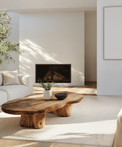 Alternative view of Vintage Style Natural Wood Coffee Table for Cozy Living Rooms