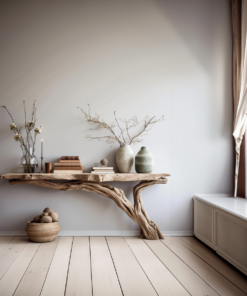 Alternative view of Solid Wood Rustic Console Table for Entryway and Hallway