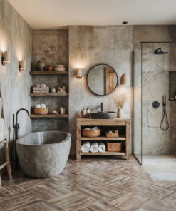 Alternative view of Custom Live Edge Wood Bathroom Vanity Cabinet, With or Without Sink