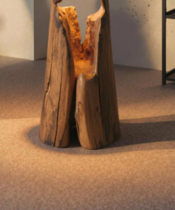 Alternative view of Rustic Hollowed Log Wooden Floor Lamp for Living Room and Bedroom