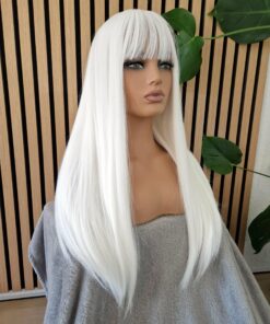 Platinum White Ponytail Lace Front Wig BE89